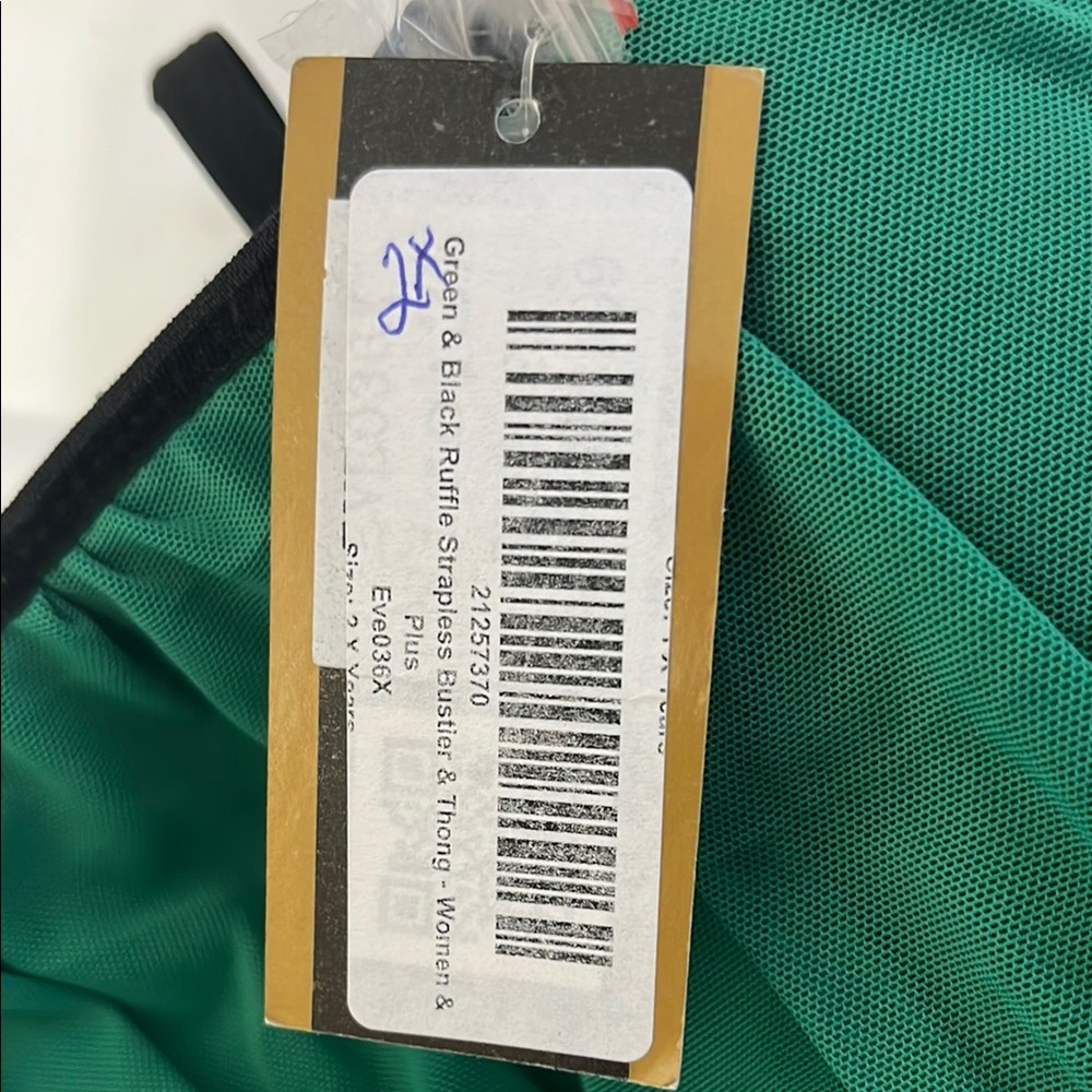 NWT Just Sexy Green and Black Lace Bustier - Picture 15 of 15